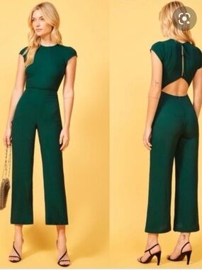 REFORMATION open back wide leg jumpsuit